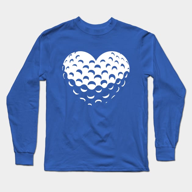 Golf Heart Long Sleeve T-Shirt by ArtStopCreative